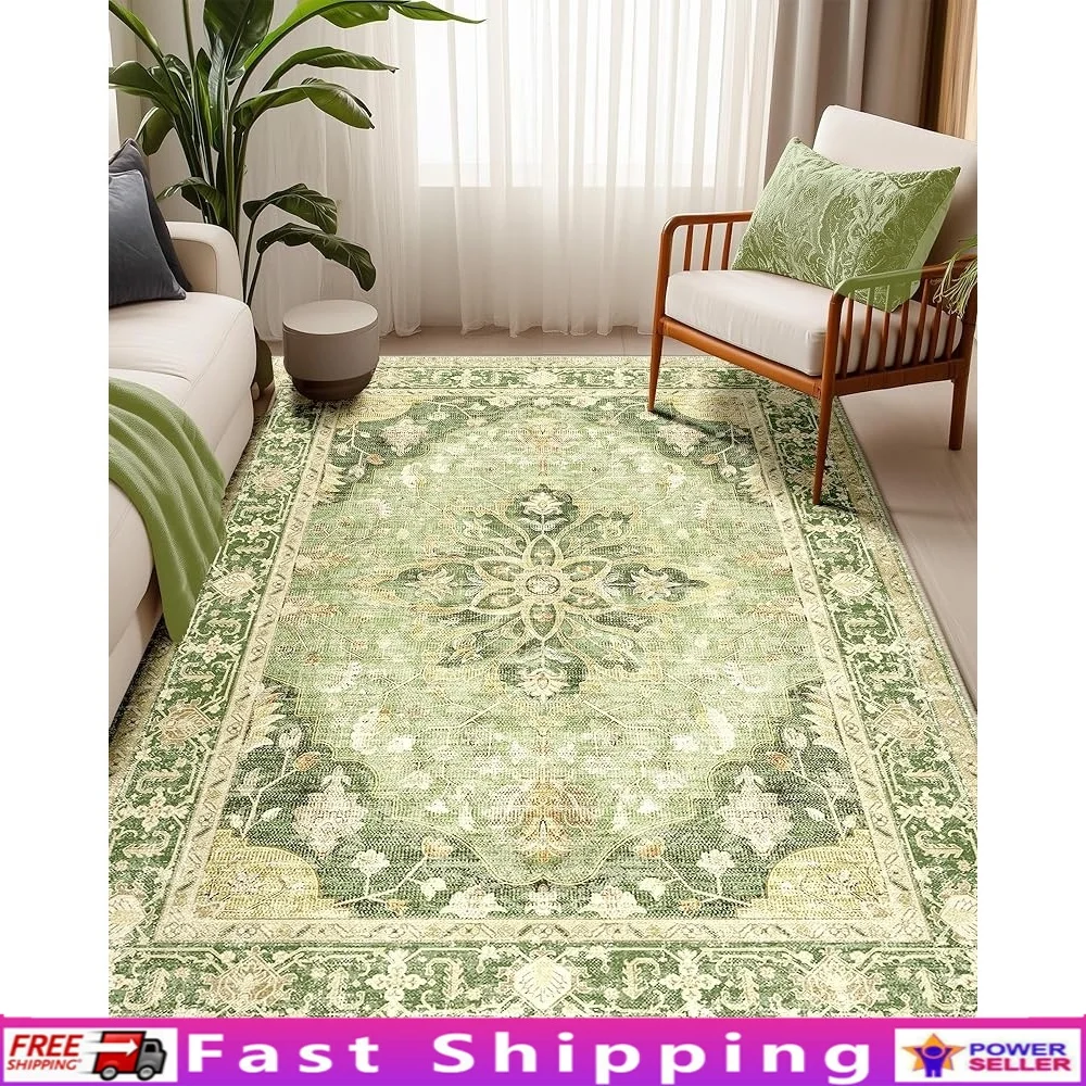 Machine Washable Non-Slip Area Rug Soft Floral Vintage Design Low Pile Carpet Living Room Bedroom Dining Room Decor
Machine Washable Non-Slip Area Rug Soft Floral Vintage Design Low Pile Carpet Living Room Bedroom Dining Room Decor