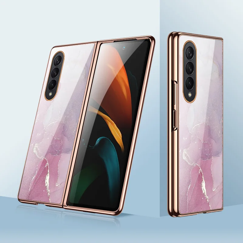 Luxury Tempered Glass Case for Samsung Z Fold4 Case Plating Retro Marble Shockproof Cover for Galaxy Z Fold 4 Case
Luxury Tempered Glass Case for Samsung Z Fold4 Case Plating Retro Marble Shockproof Cover for Galaxy Z Fold 4 Case