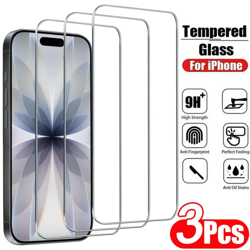 3Pcs HD Tempered Glass Screen Protector For iPhone 11 12 13 14 15 16 17 Pro Max 14 15 16 Plus Air 16e 17e Glass Protection Film
3Pcs HD Tempered Glass Screen Protector For iPhone 11 12 13 14 15 16 17 Pro Max 14 15 16 Plus Air 16e 17e Glass Protection Film