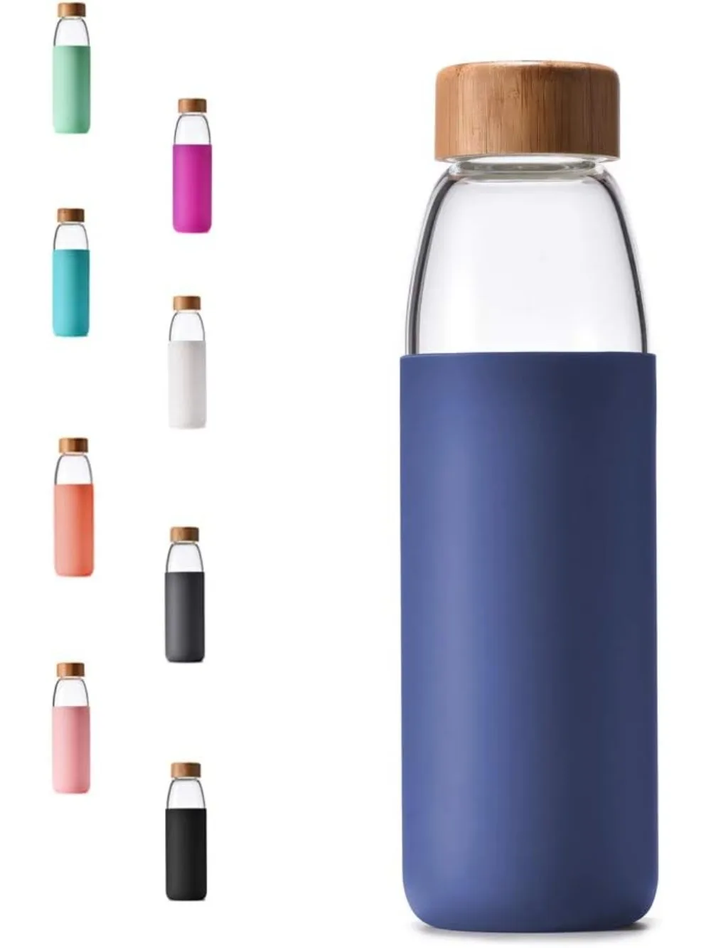 18 oz Borosilicate Glass Water Bottle – Bamboo Lid, Non-Slip Sleeve, Leak-Proof & BPA-Free
18 oz Borosilicate Glass Water Bottle – Bamboo Lid, Non-Slip Sleeve, Leak-Proof & BPA-Free