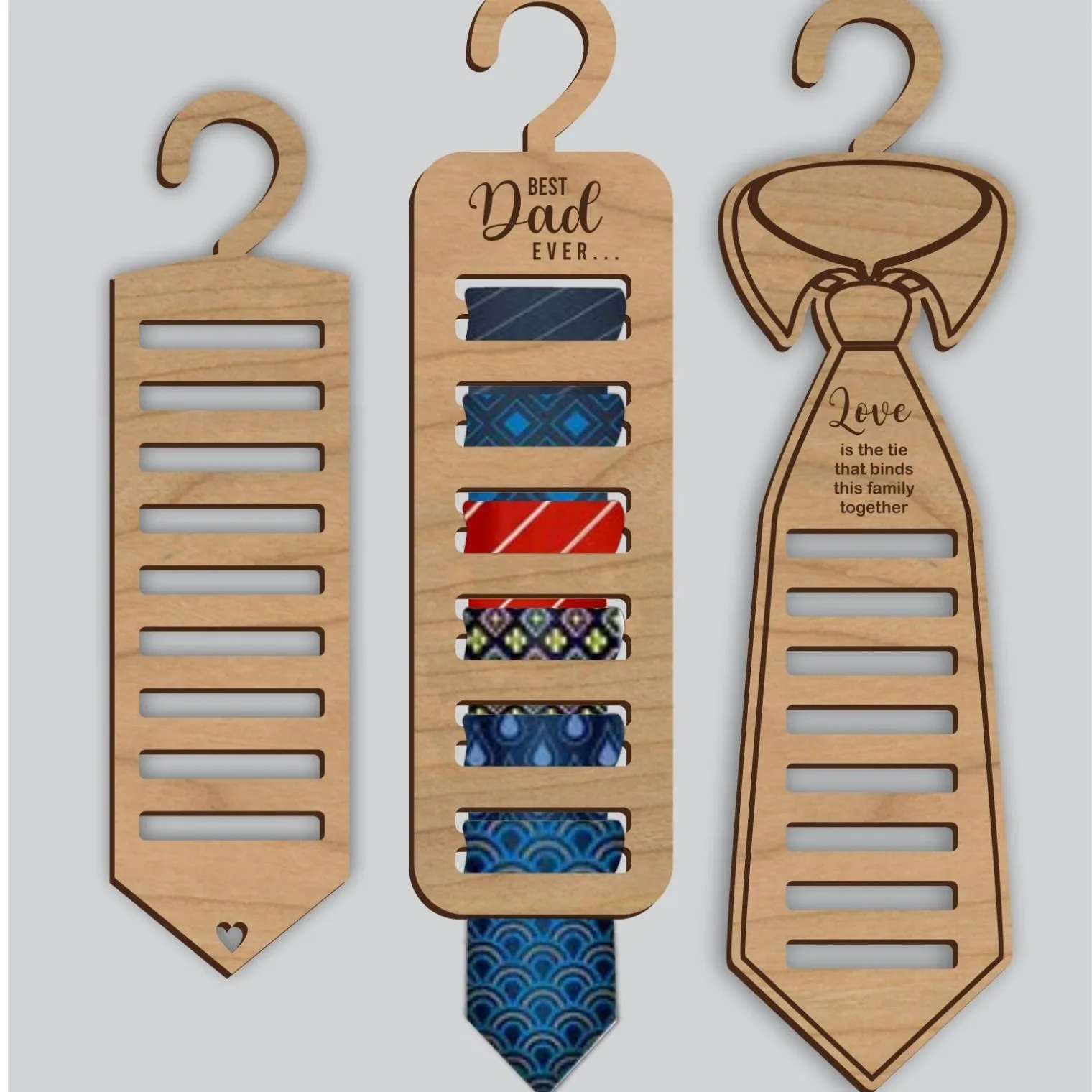 Tie Storage Rack Father's Day Wooden Handicraft Tie Rack Creative Hanging Souvenir Wooden Handprint Gift for Father and Husband
Tie Storage Rack Father's Day Wooden Handicraft Tie Rack Creative Hanging Souvenir Wooden Handprint Gift for Father and Husband