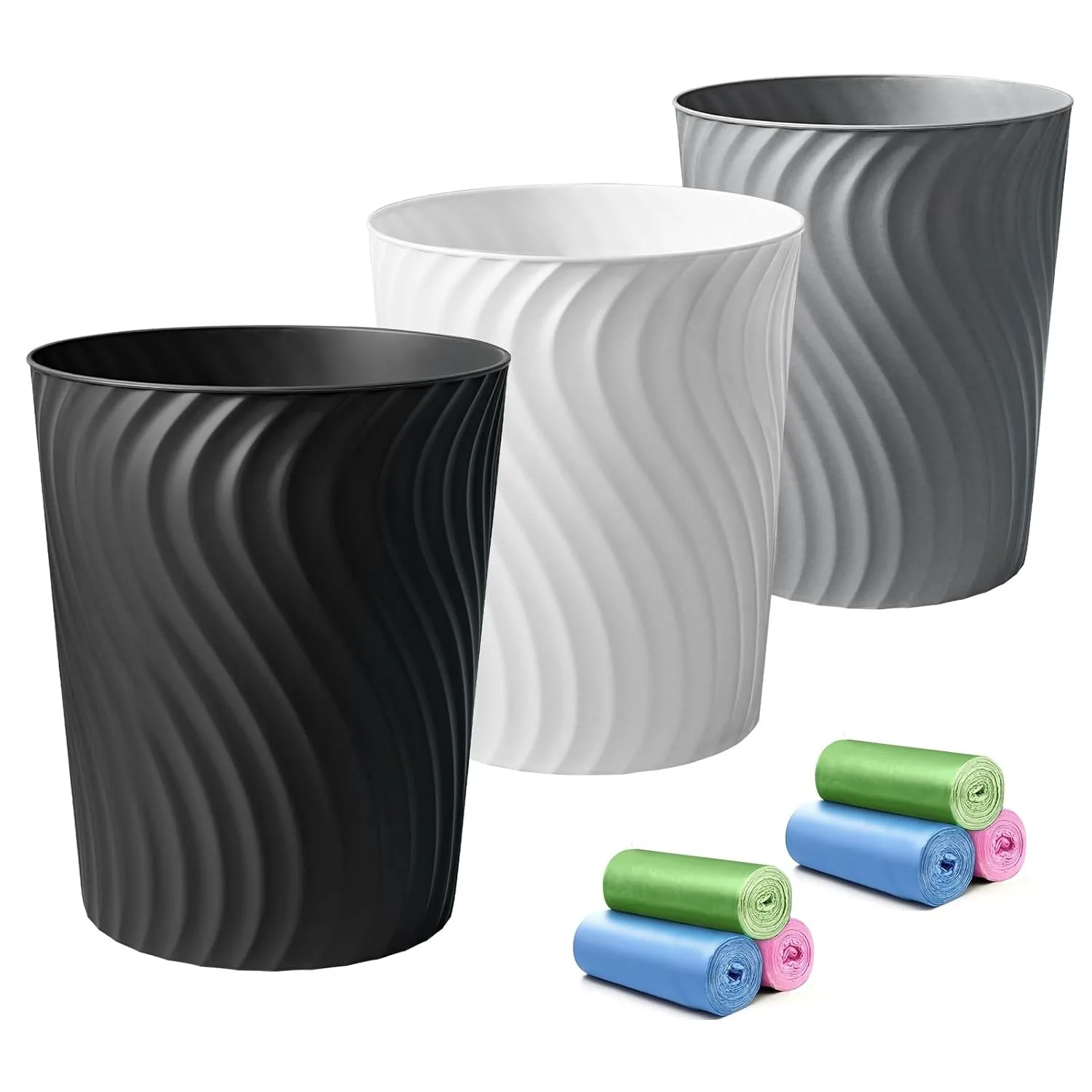 3 Pack 1.8 Gallon Small Trash Can for Bathroom, Kitchen, Office, Dorm, Bedroom, Plastic Waste Basket with Lid (White, Black
3 Pack 1.8 Gallon Small Trash Can for Bathroom, Kitchen, Office, Dorm, Bedroom, Plastic Waste Basket with Lid (White, Black