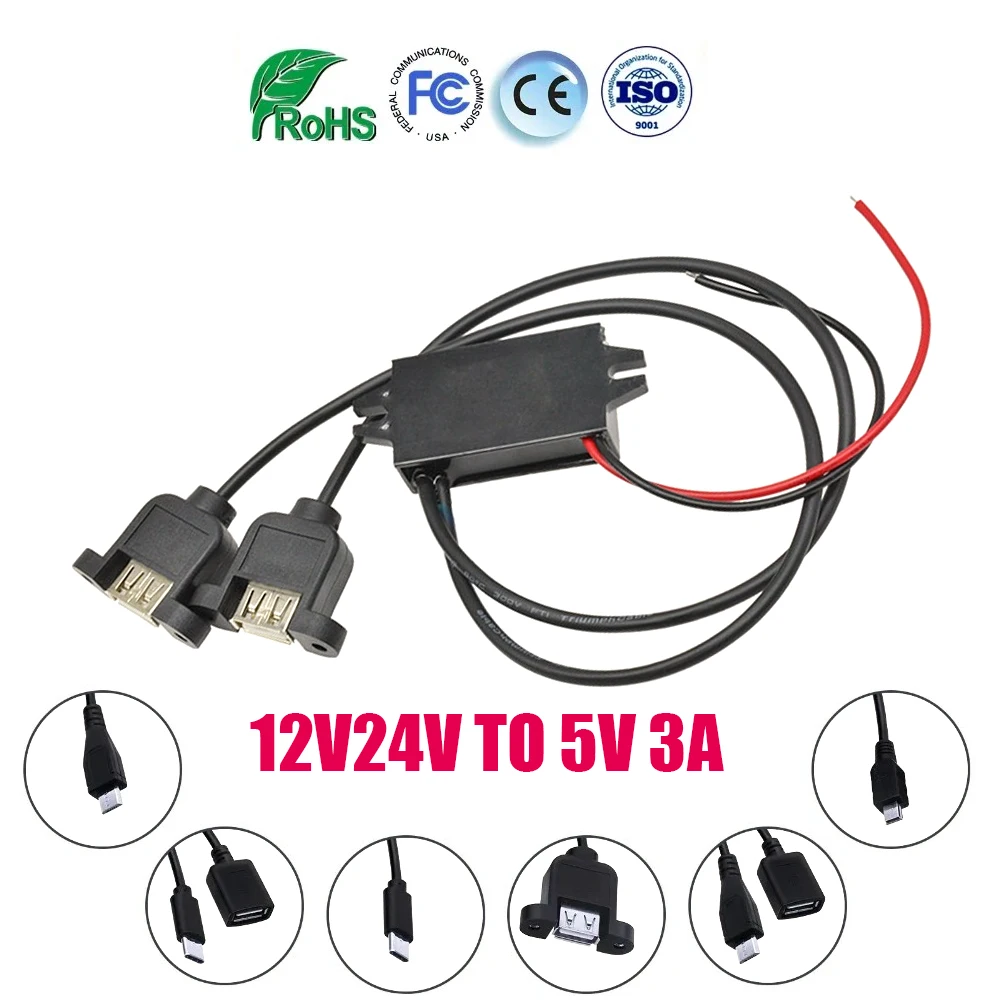 12V24V to 5V 3A DC DC Step Down Converter Buck Power Supply Charger Type-C Mini USB Buck micro 8-36V for Bus Truck Auto Car ce
12V24V to 5V 3A DC DC Step Down Converter Buck Power Supply Charger Type-C Mini USB Buck micro 8-36V for Bus Truck Auto Car ce