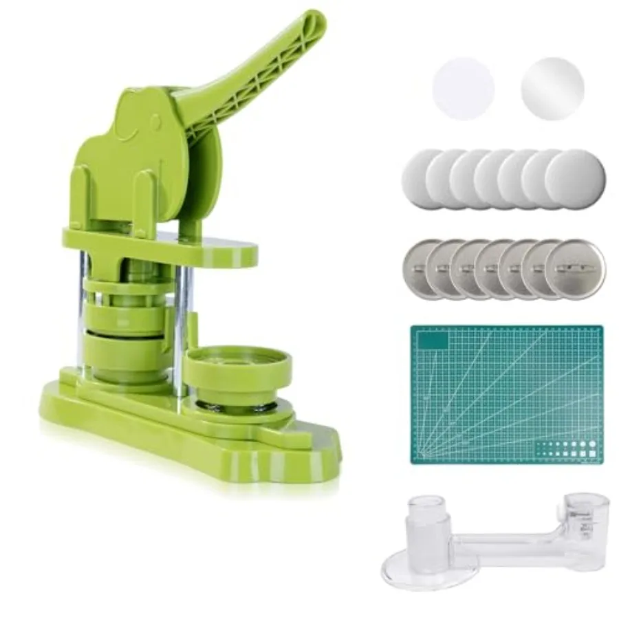 Button Maker Machine 58mm 2.25 in Installation-Free, DIY Button Pin Maker Machine, Button Badge Press Machine with Free 50pcs B
Button Maker Machine 58mm 2.25 in Installation-Free, DIY Button Pin Maker Machine, Button Badge Press Machine with Free 50pcs B