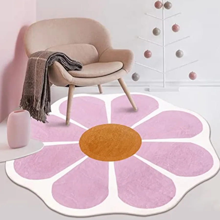 Flower Shaped Rug x Cute Round Area Rug for Bedroom Living Room Fluffy Circular Carpet Washable Floor Mat for Room Nursery Room
Flower Shaped Rug x Cute Round Area Rug for Bedroom Living Room Fluffy Circular Carpet Washable Floor Mat for Room Nursery Room