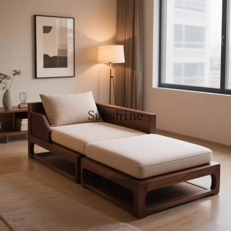 New Chinese black walnut chaise longue household living room solid wood chaise longue
New Chinese black walnut chaise longue household living room solid wood chaise longue