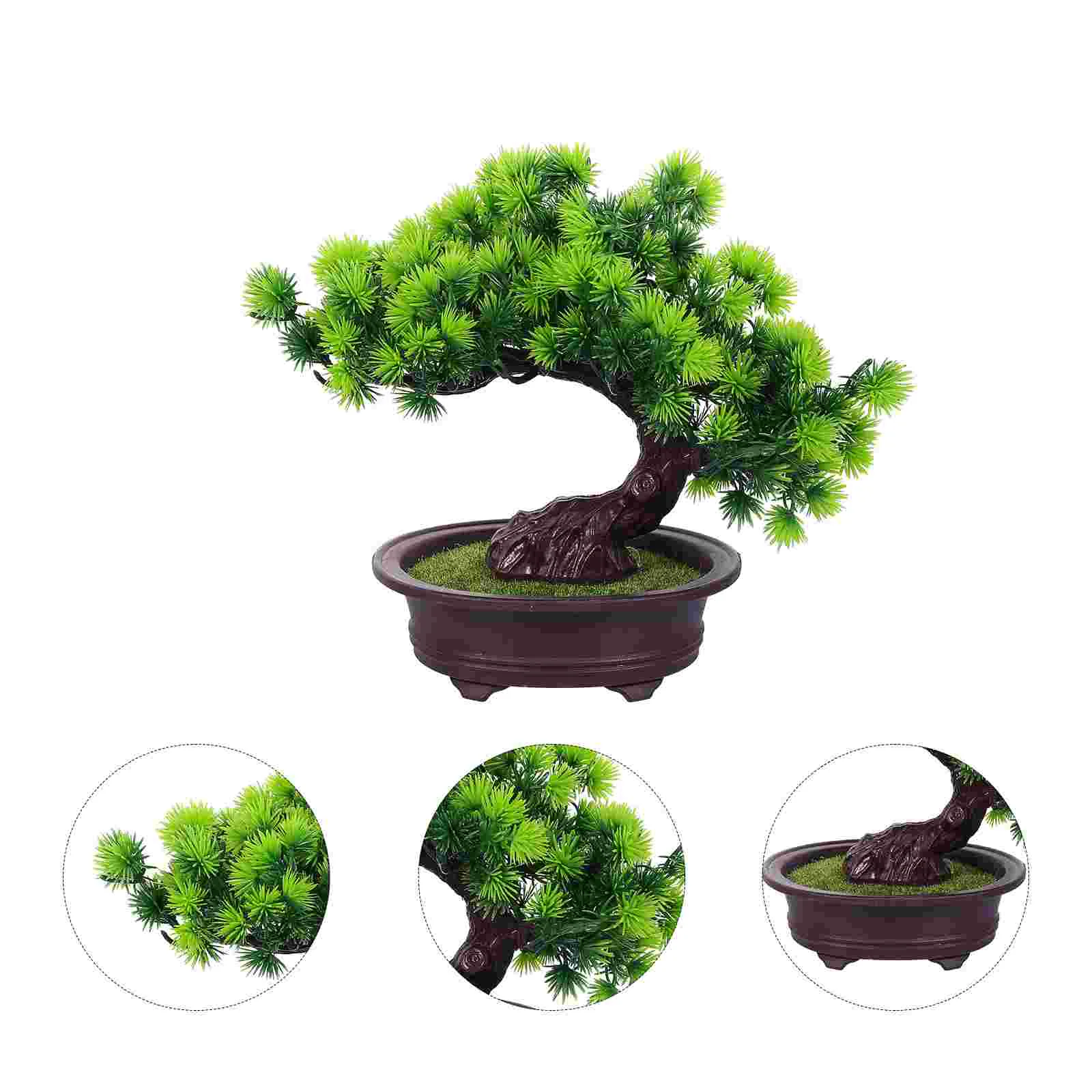 Pine Tree Potted Decoration Fake Plant Simulation Bonsai Faux Decorations Foam Flocking Ornament Office
Pine Tree Potted Decoration Fake Plant Simulation Bonsai Faux Decorations Foam Flocking Ornament Office