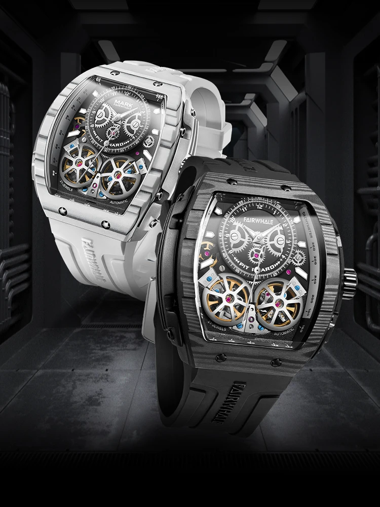 48MM Carbon fibre Men's Automatic Watch Luxury Watch Install Automatic Mechanical Movement Transparent Back Cover Sports Watches
48MM Carbon fibre Men's Automatic Watch Luxury Watch Install Automatic Mechanical Movement Transparent Back Cover Sports Watches