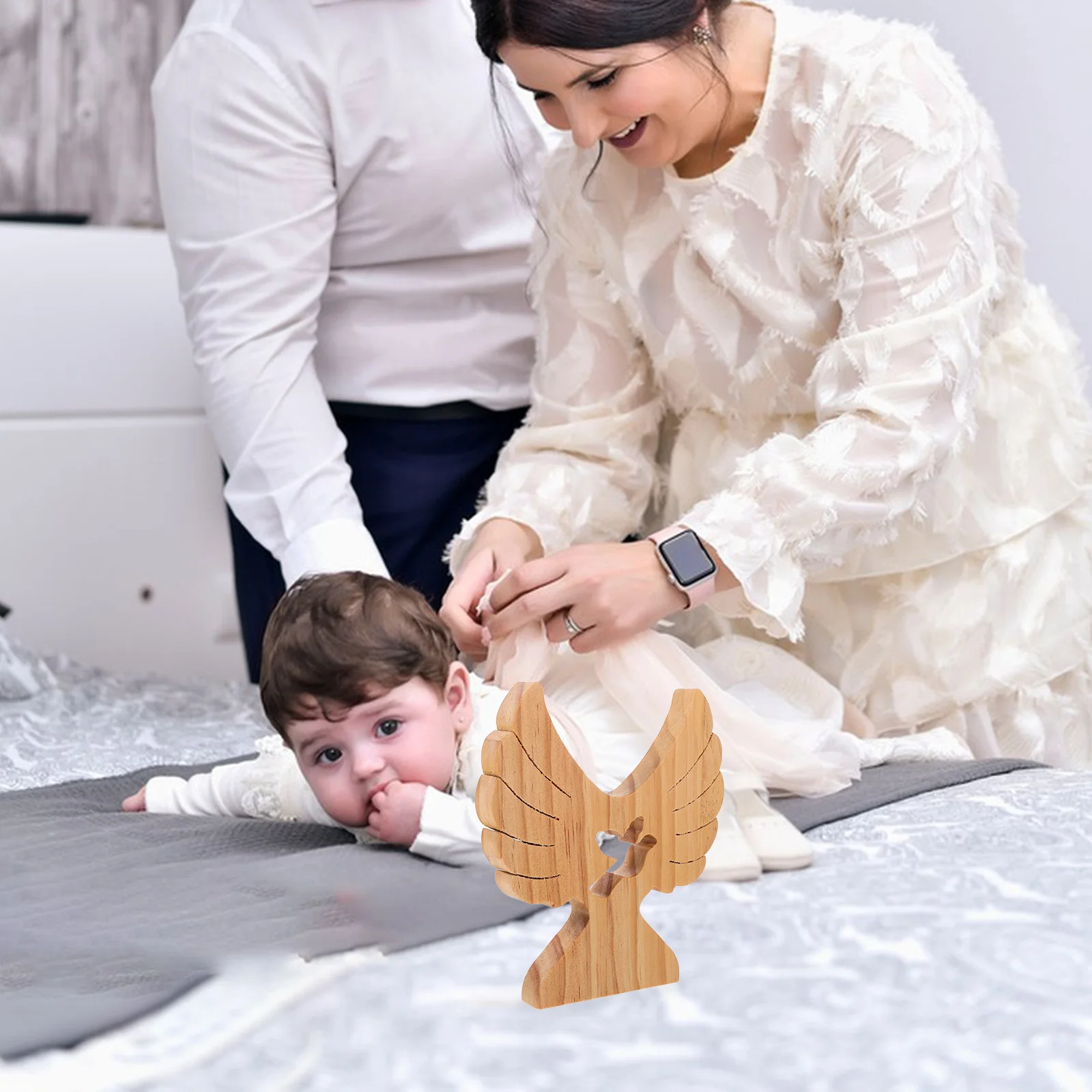 Wooden Angel Cross Sculpture Handcrafted Baptism Gift for Girls Boys Home Office Desk Decor Elegant Religious Statue Ornament
Wooden Angel Cross Sculpture Handcrafted Baptism Gift for Girls Boys Home Office Desk Decor Elegant Religious Statue Ornament