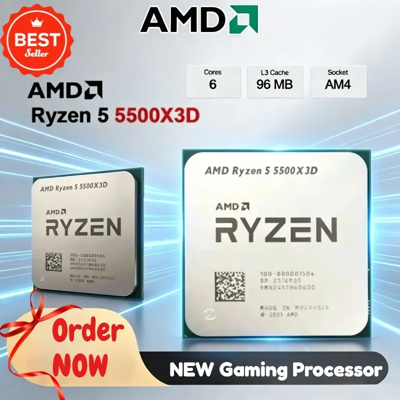 100% Brand New AMD Ryzen 5 5500X3D 3GHz 6-Core 12-Thread Socket AM4 NEW Gaming Processor DDR4 L3=96M 105W 7NM R5 5500X3D
100% Brand New AMD Ryzen 5 5500X3D 3GHz 6-Core 12-Thread Socket AM4 NEW Gaming Processor DDR4 L3=96M 105W 7NM R5 5500X3D