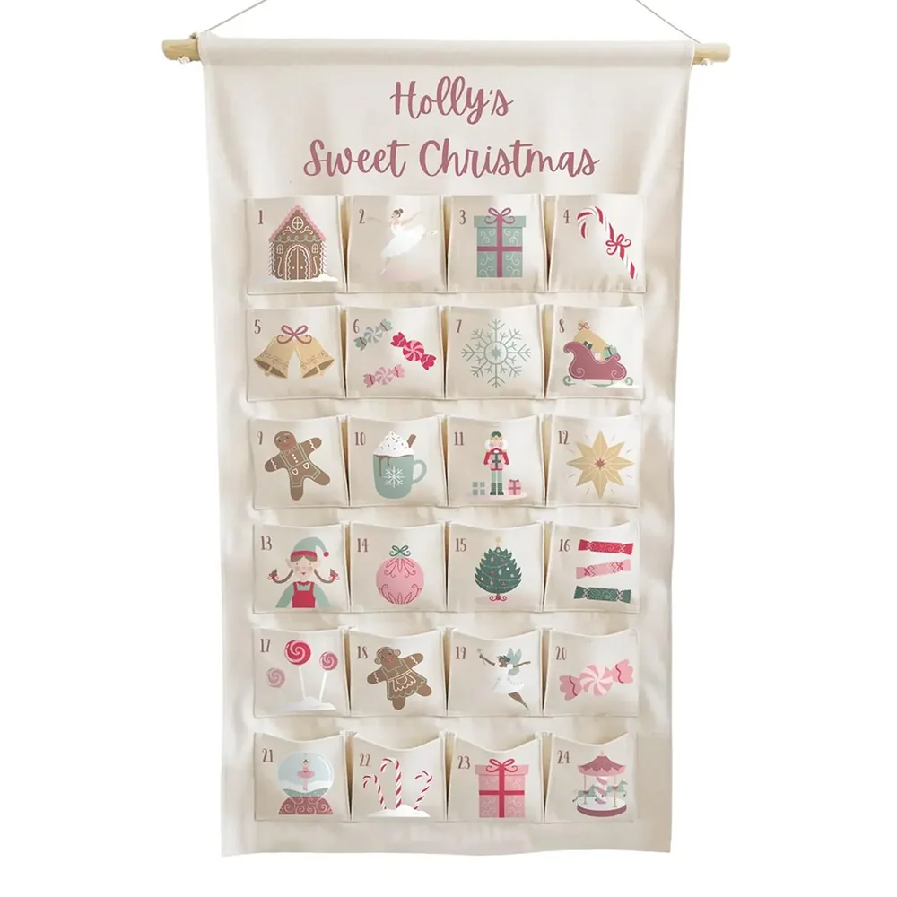 Personalised Fabric Advent Calendar with 24 Pockets Sweet Design Christmas Countdown Ritual Accessory Family Keepsake Xmas Decor
Personalised Fabric Advent Calendar with 24 Pockets Sweet Design Christmas Countdown Ritual Accessory Family Keepsake Xmas Decor