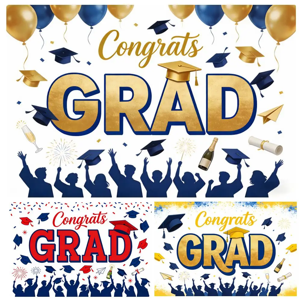 Congrats Grad Backdrop Class of 2026 Congratulations Graduation Ceremony Graduate Prom Party Decor Photography Background Banner
Congrats Grad Backdrop Class of 2026 Congratulations Graduation Ceremony Graduate Prom Party Decor Photography Background Banner