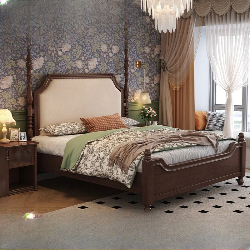 Solid wood bed master bedroom 1.5 meters 1.8 meters soft bag wedding bed French princess bed double bed high-end furniture
Solid wood bed master bedroom 1.5 meters 1.8 meters soft bag wedding bed French princess bed double bed high-end furniture
