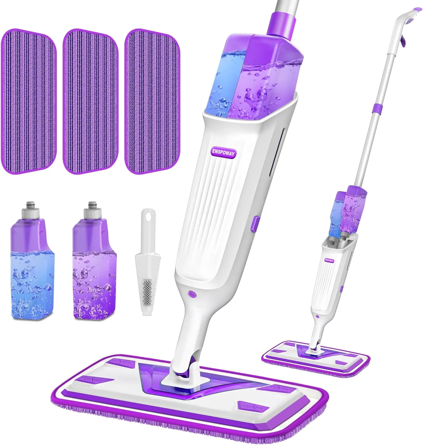 Double Bottle Spray Mop with Washable Pads - Wet Dry Floor Cleaner for Hardwood Tile Laminate
Double Bottle Spray Mop with Washable Pads - Wet Dry Floor Cleaner for Hardwood Tile Laminate