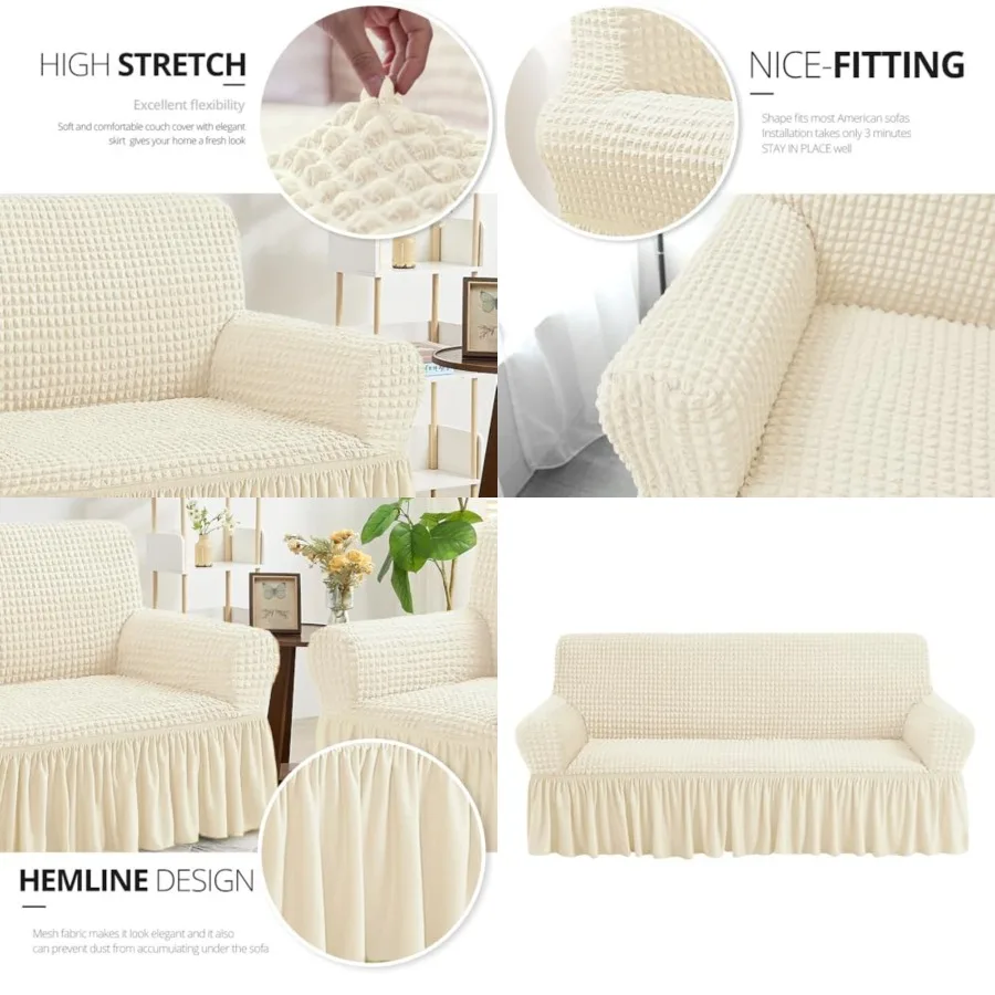 Sofa Slipcovers Couch Covers Washable Stretch Fitted Sofa Cover for 3 Cushion Couch Universal 3 Seat slipcover Durable Furnitur
Sofa Slipcovers Couch Covers Washable Stretch Fitted Sofa Cover for 3 Cushion Couch Universal 3 Seat slipcover Durable Furnitur