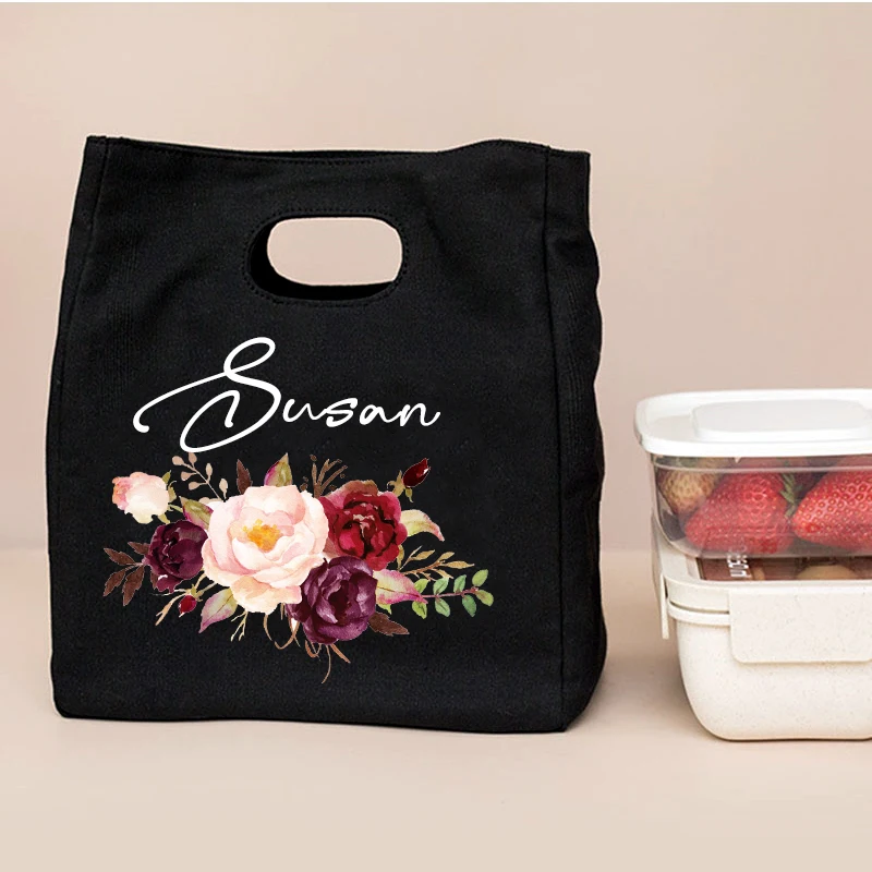 Personalized Custom Flower with Name Lunch Bag Insulated Canvas Cooler Bags Thermal Food Picnic Storage Pouch Gifts for Women
Personalized Custom Flower with Name Lunch Bag Insulated Canvas Cooler Bags Thermal Food Picnic Storage Pouch Gifts for Women