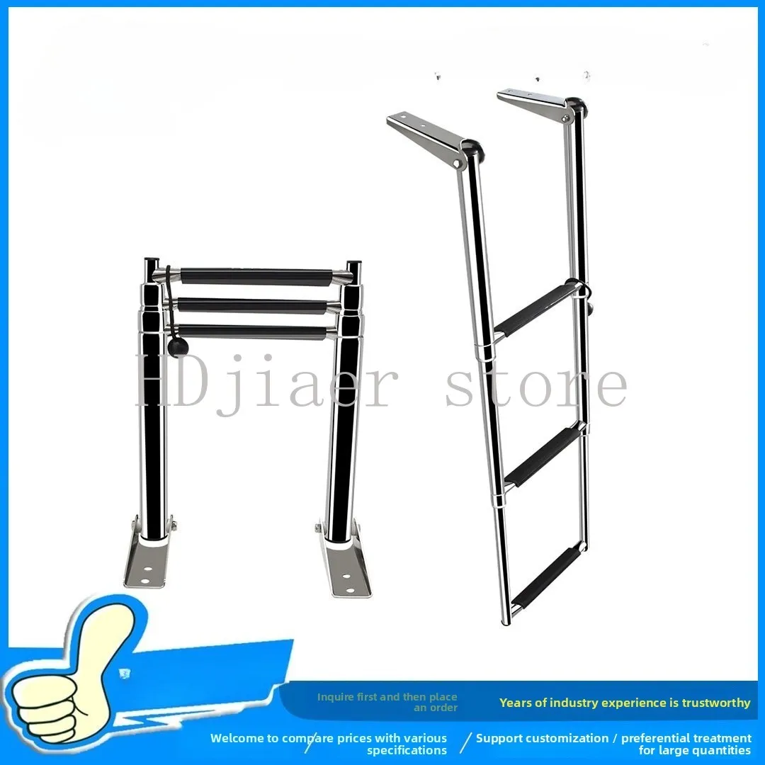 Stainless steel three section ladder, launching ladder, telescopic ladder, yacht and speedboat accessories 
Stainless steel three section ladder, launching ladder, telescopic ladder, yacht and speedboat accessories