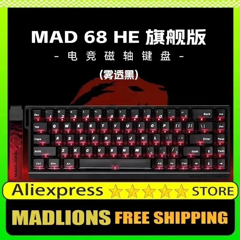 NEW! MADLIONS MAD 68 Wired Magnetic Shaft Keyboard 68 Key High Precision Hall Sensor 8K Polling 0.125ms Delay for Esports Games
NEW! MADLIONS MAD 68 Wired Magnetic Shaft Keyboard 68 Key High Precision Hall Sensor 8K Polling 0.125ms Delay for Esports Games