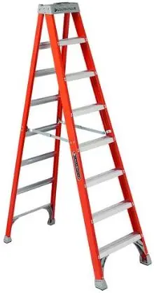 12 ft Fiberglass Ladder, Rating IA, 300Lb Capacity, Orange- No. FS1512
12 ft Fiberglass Ladder, Rating IA, 300Lb Capacity, Orange- No. FS1512