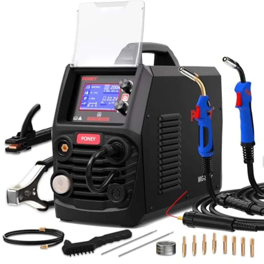 200Amp Double Pulse MIG Aluminum Welder 9 in 1 MIG/MAG/FLUX/MIG Synergy/Single Pulse MIG/Double Pulse MIG/TIG LIFT/Spot W
200Amp Double Pulse MIG Aluminum Welder 9 in 1 MIG/MAG/FLUX/MIG Synergy/Single Pulse MIG/Double Pulse MIG/TIG LIFT/Spot W