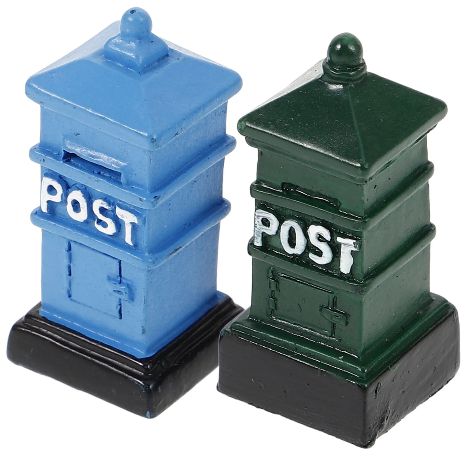 2 Pcs Retro Mailbox Decorations Mini Resin Post Boxes Blue Green House Accessories Toy Mailboxes Tiny Collectibles
2 Pcs Retro Mailbox Decorations Mini Resin Post Boxes Blue Green House Accessories Toy Mailboxes Tiny Collectibles