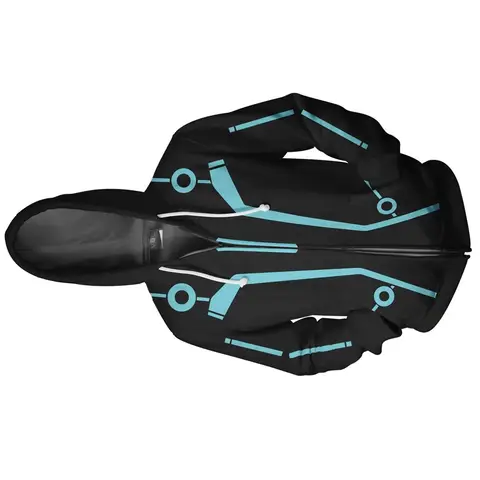 Movie Tron Cosplay Legacy Costumes 3D Printed Hooded Zipper Jacket Men Fancy Kevin Flynn Casual Sweatshirts
