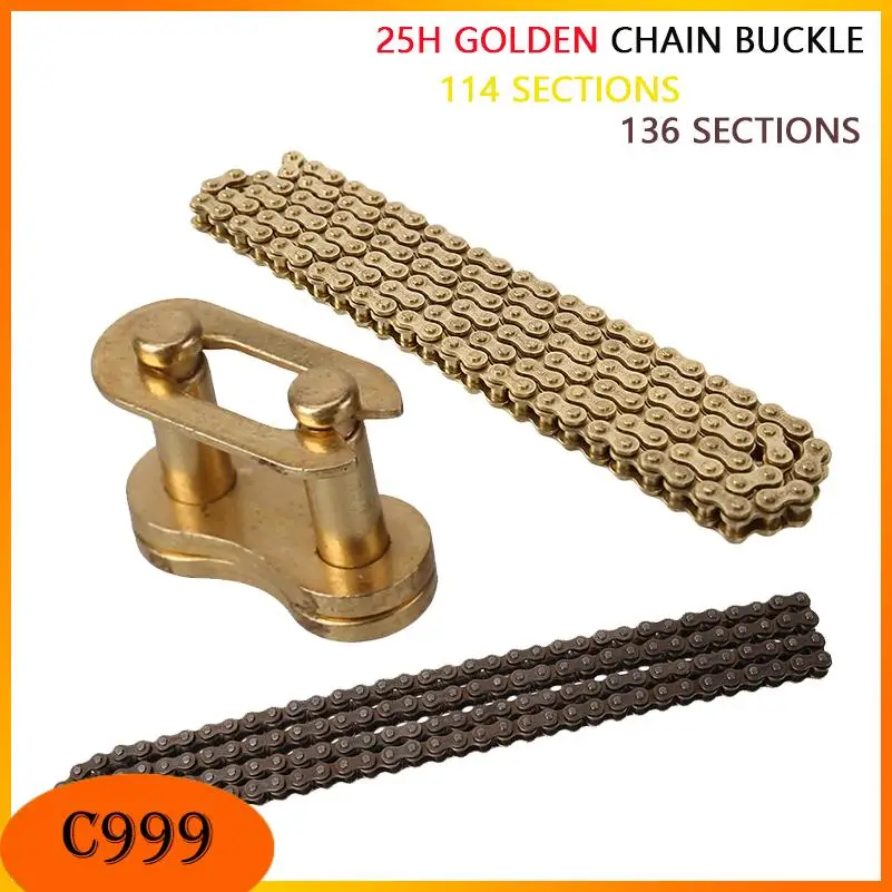 25H 114 chain gold 25H 136 black chain 25H gold chain buckle for mini motorcycle ATV four-wheel ATV off-road accessories
25H 114 chain gold 25H 136 black chain 25H gold chain buckle for mini motorcycle ATV four-wheel ATV off-road accessories