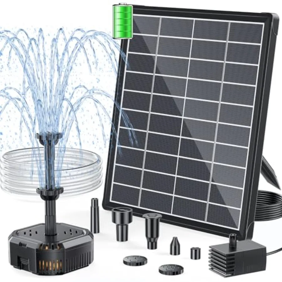 Solar Pond Filter Built-in Backup Solar Water Fountain Pump Pond Filter 8 Nozzles and PVC Tubing for Bird Bath Small Ponds Fish
Solar Pond Filter Built-in Backup Solar Water Fountain Pump Pond Filter 8 Nozzles and PVC Tubing for Bird Bath Small Ponds Fish