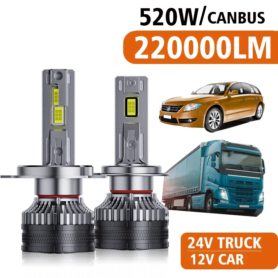2PCS H4 H11 LED H7 Headlight 220000LM 520W High Power H1 H8 H9 HB4 HB3 9005 9006 9012 Turbo Lamp 6000K 12V Car 24V Truck Light
2PCS H4 H11 LED H7 Headlight 220000LM 520W High Power H1 H8 H9 HB4 HB3 9005 9006 9012 Turbo Lamp 6000K 12V Car 24V Truck Light