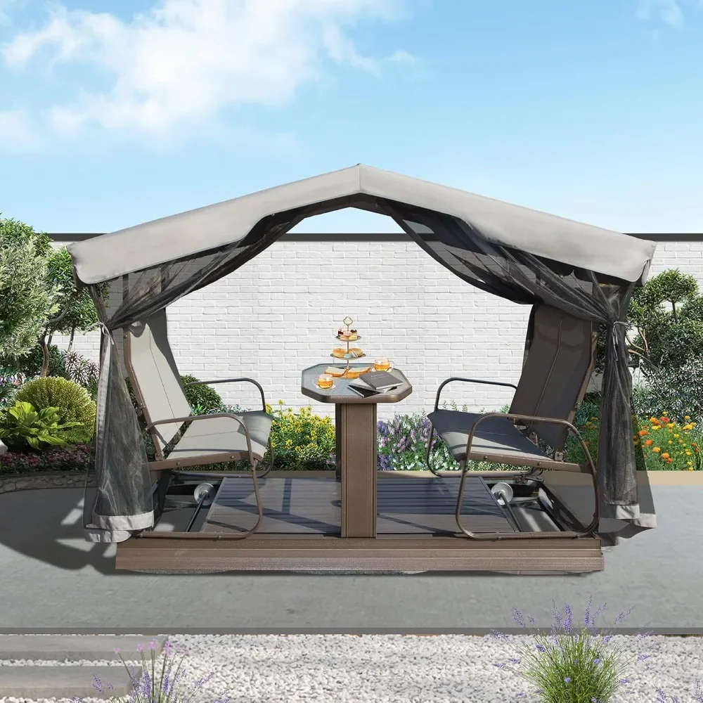 4-Seat Outdoor Glider Benches with Canopy,Retro Metal Glider Chair with Aluminum Frame,Patio Swing Chair for Outside,Garden,Lawn
4-Seat Outdoor Glider Benches with Canopy,Retro Metal Glider Chair with Aluminum Frame,Patio Swing Chair for Outside,Garden,Lawn