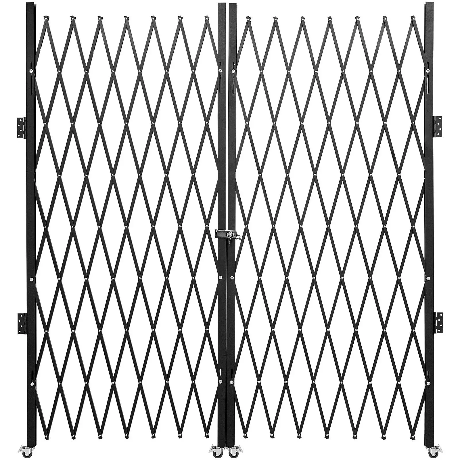 "5.1'x10.2' Folding Security Gate – Steel Accordion Design w/ Keys for Flexible Protection."
"5.1'x10.2' Folding Security Gate – Steel Accordion Design w/ Keys for Flexible Protection."