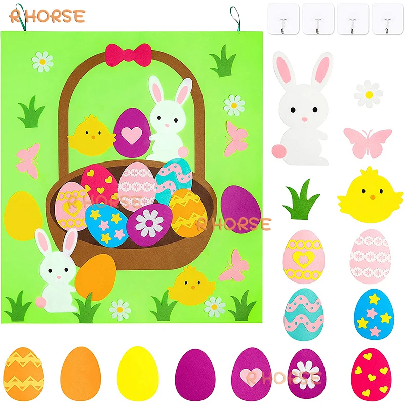 Easter DIY Felt Basket Set with 28 Detachable Ornaments Happy Easter Wall Decor Hanging DIY Craft Kit for Easter Party Supplies
Easter DIY Felt Basket Set with 28 Detachable Ornaments Happy Easter Wall Decor Hanging DIY Craft Kit for Easter Party Supplies