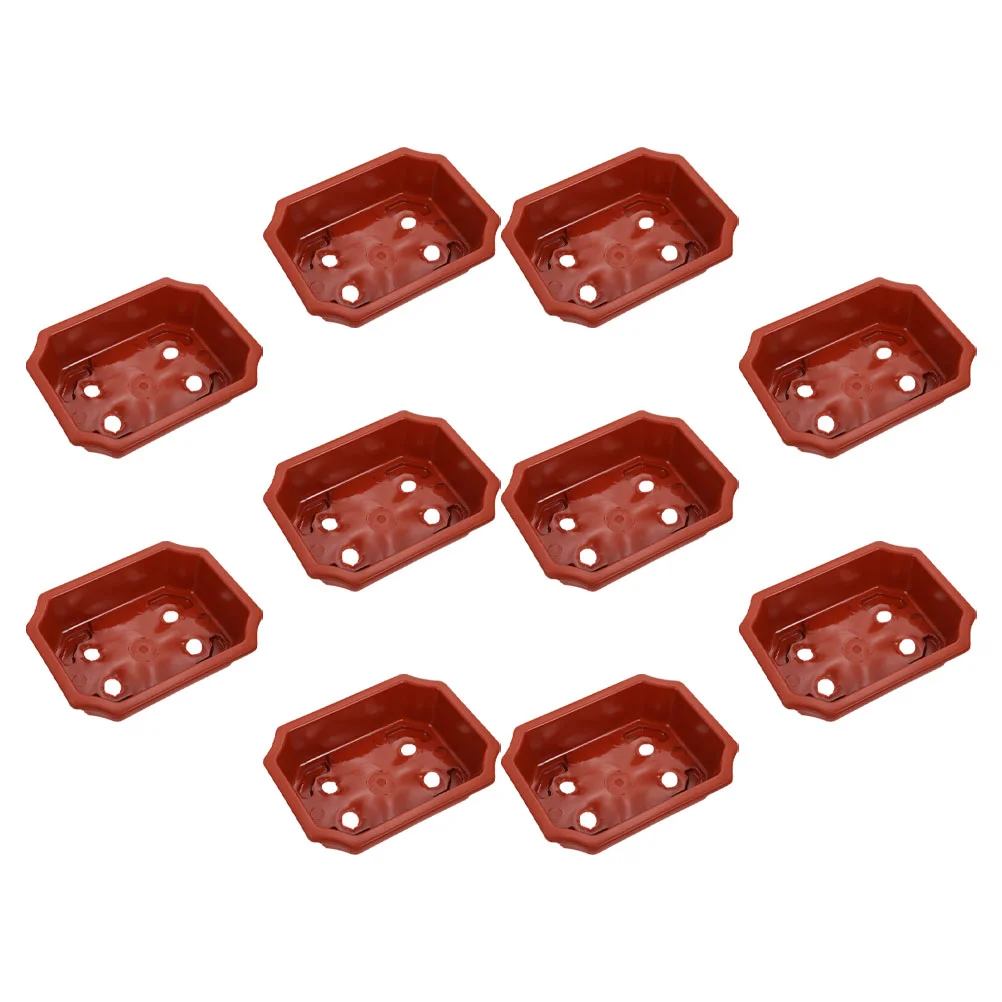 10 Pcs Landscape Pot Plastic Flower Bonsai Tree Pots Soil with Drainage Tray Indoor Plant Training Flowerpot
10 Pcs Landscape Pot Plastic Flower Bonsai Tree Pots Soil with Drainage Tray Indoor Plant Training Flowerpot
