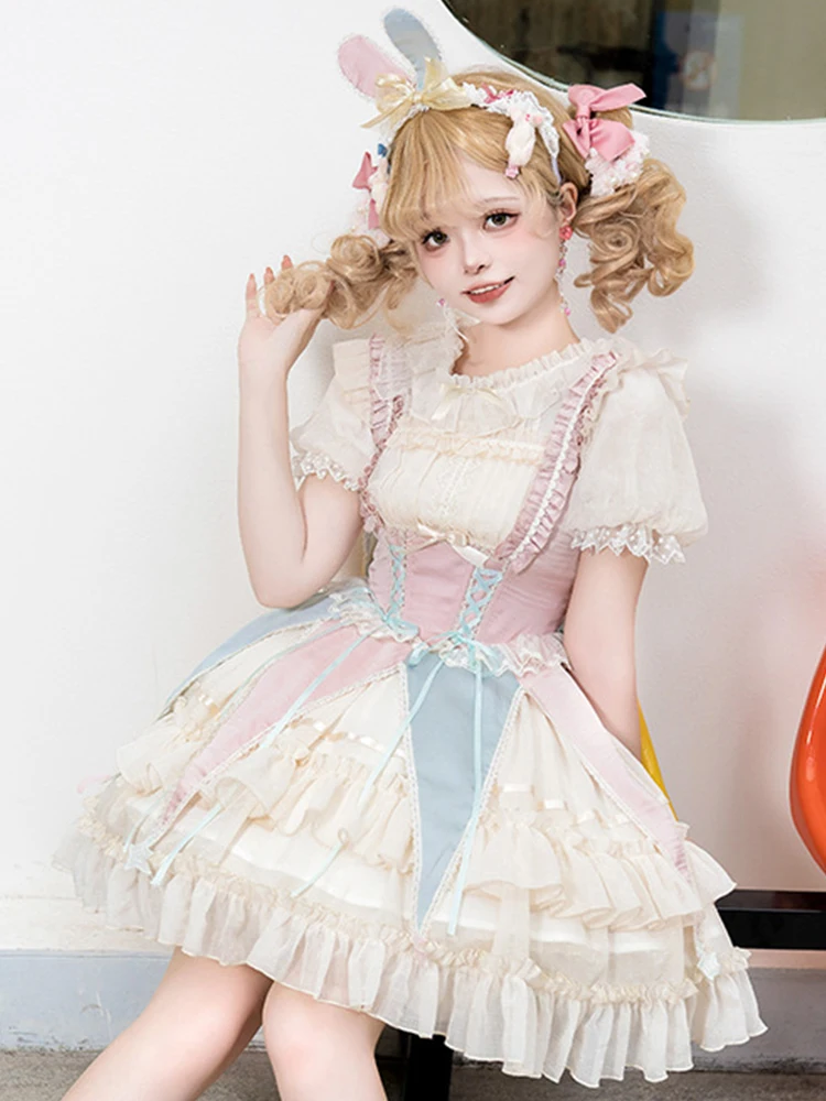 Lolita Princess Dress jsk two-piece Set Sweet lovely flower marriage two-color elegant gorgeous LOLita dress
Lolita Princess Dress jsk two-piece Set Sweet lovely flower marriage two-color elegant gorgeous LOLita dress