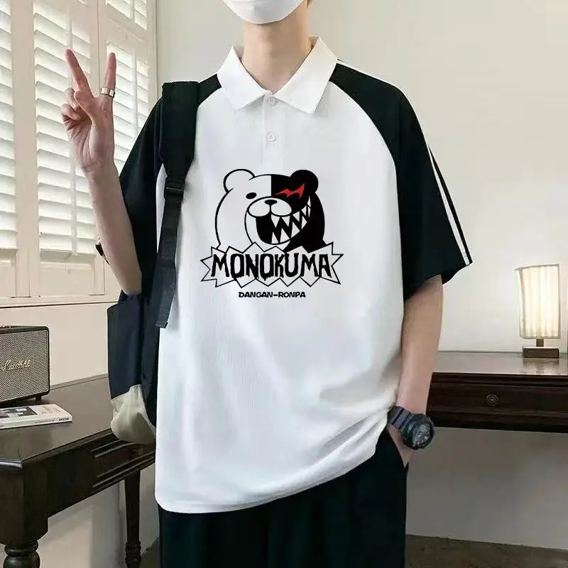 Danganronpa Summer Turn-Down Collar Black Whie Bear Naegi Makoo Clohes Anime Merchandise For Men And Women Sudens POLO
Danganronpa Summer Turn-Down Collar Black Whie Bear Naegi Makoo Clohes Anime Merchandise For Men And Women Sudens POLO