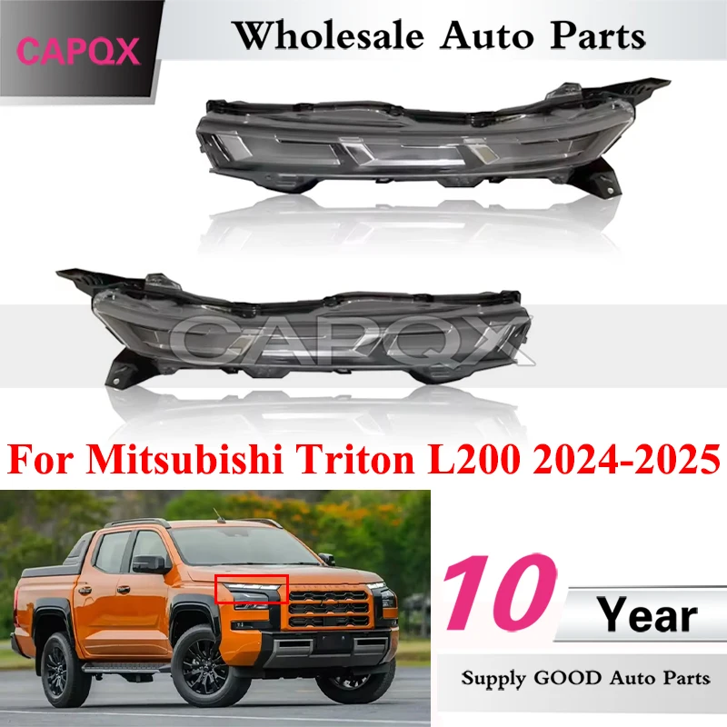 CAPQX 1 пара светодиодных дневных ходовых огней для Mitsubishi Triton L200 2024-2025, противотуманные фары DRL, дневной свет, противотуманные фары, указатели поворота
CAPQX 1 пара светодиодных дневных ходовых огней для Mitsubishi Triton L200 2024-2025, противотуманные фары DRL, дневной свет, противотуманные фары, указатели поворота