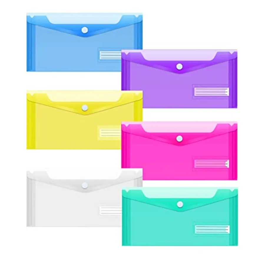 Pack Plastic Pencil Pouch, Clear Poly Envelopes File Bill Bag with Label Pocket, Plastic Pencil Case Bulk for A6 Size Files Mon
Pack Plastic Pencil Pouch, Clear Poly Envelopes File Bill Bag with Label Pocket, Plastic Pencil Case Bulk for A6 Size Files Mon