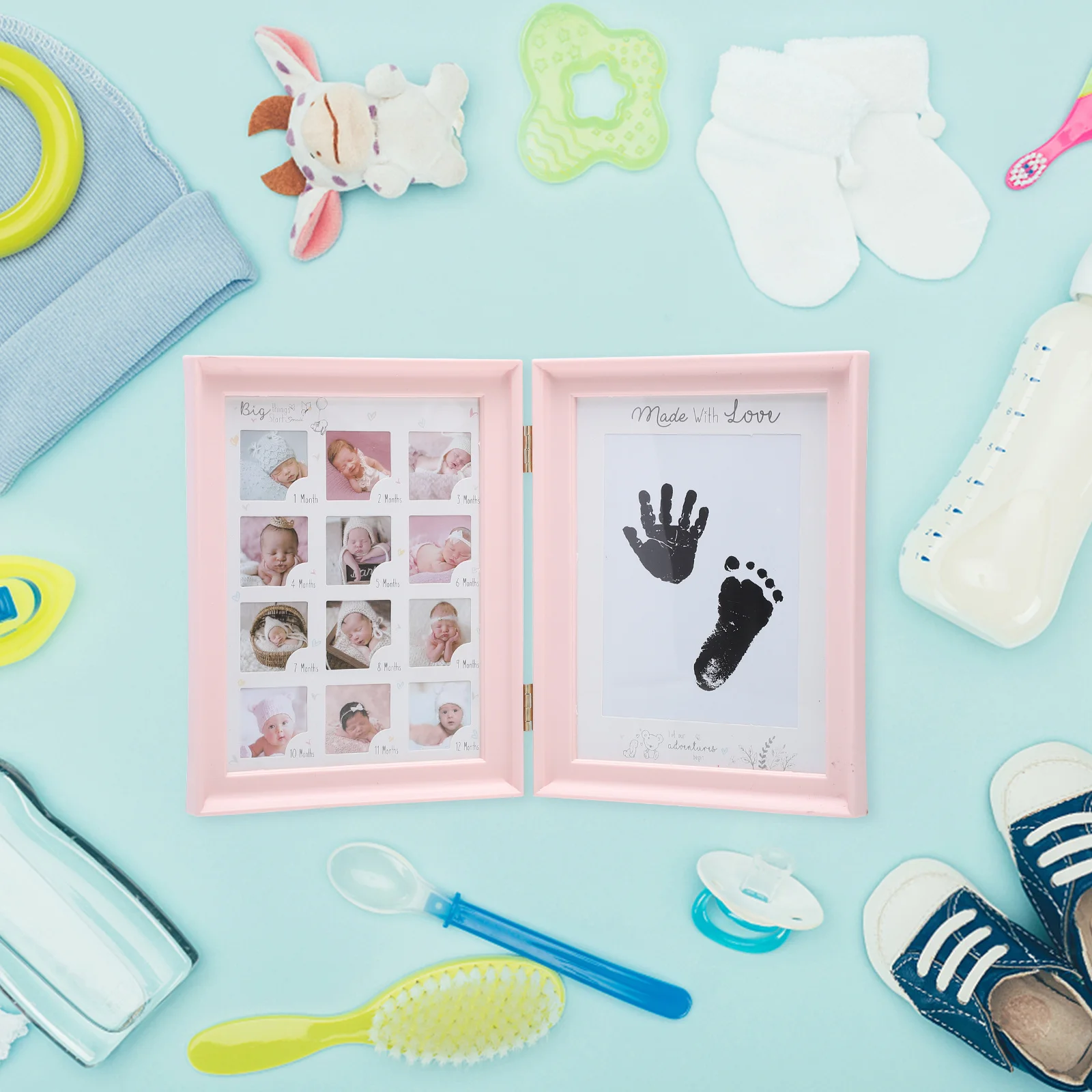 1 pc Handprint Footprint Photo Frame Baby Growth Record Keepsake Eco-Friendly Durable Table Display Newborn Gift Infant
1 pc Handprint Footprint Photo Frame Baby Growth Record Keepsake Eco-Friendly Durable Table Display Newborn Gift Infant