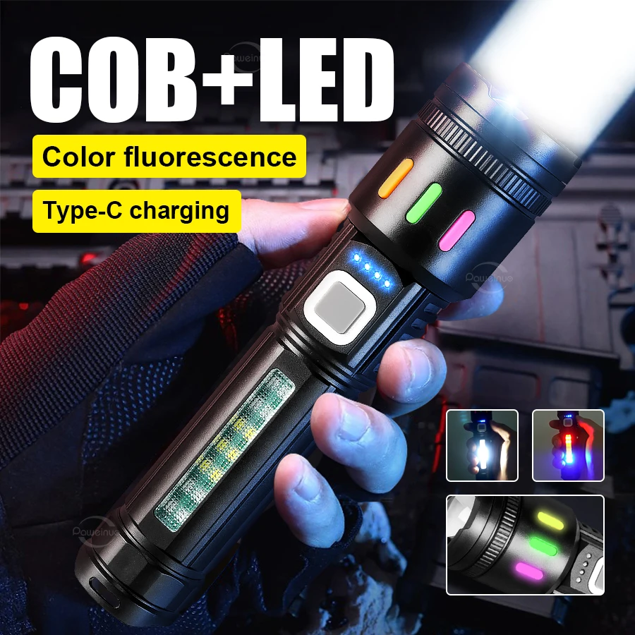 2025 New ABS Ultra Bright High Power Led Flashlight COB Red Flash Lights 5 Modes USB Rechargeable Flashlights Outdoor Zoom Torch
2025 New ABS Ultra Bright High Power Led Flashlight COB Red Flash Lights 5 Modes USB Rechargeable Flashlights Outdoor Zoom Torch