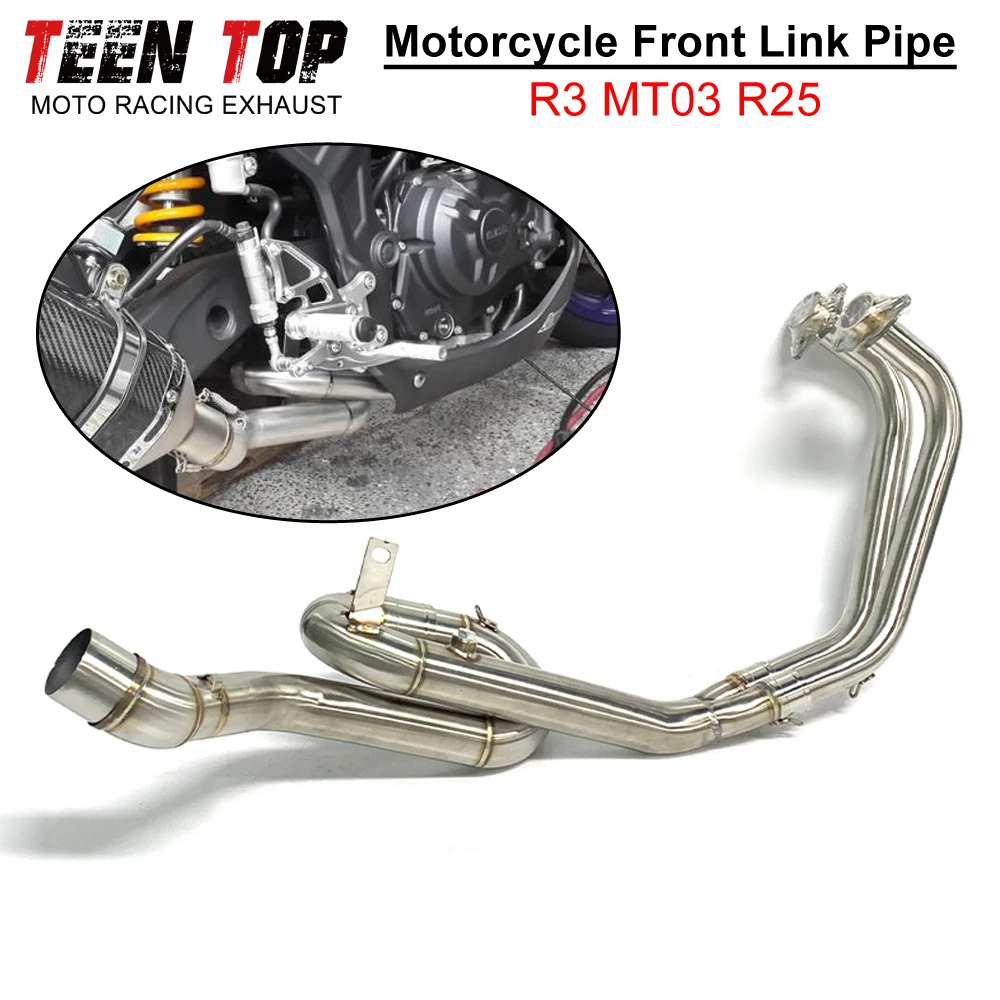 51mm Motorcycle Exhaust Escape Front Link Pipe For YAMAHA R3 MT03 R25 Exhaust Elbow Stainless Steel Motor Bike Connection Pipe
51mm Motorcycle Exhaust Escape Front Link Pipe For YAMAHA R3 MT03 R25 Exhaust Elbow Stainless Steel Motor Bike Connection Pipe