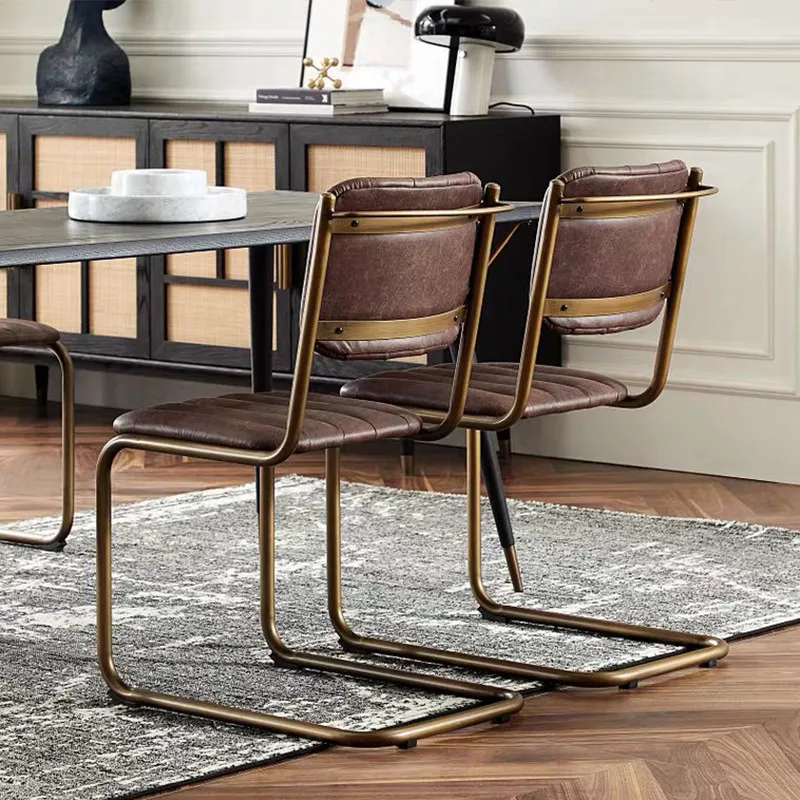 Mid-century Dining Chair Retro Iron Frame Armchair Postmodern Luxury Backrest Leisure Seat for Household Dining Room Furniture
Mid-century Dining Chair Retro Iron Frame Armchair Postmodern Luxury Backrest Leisure Seat for Household Dining Room Furniture