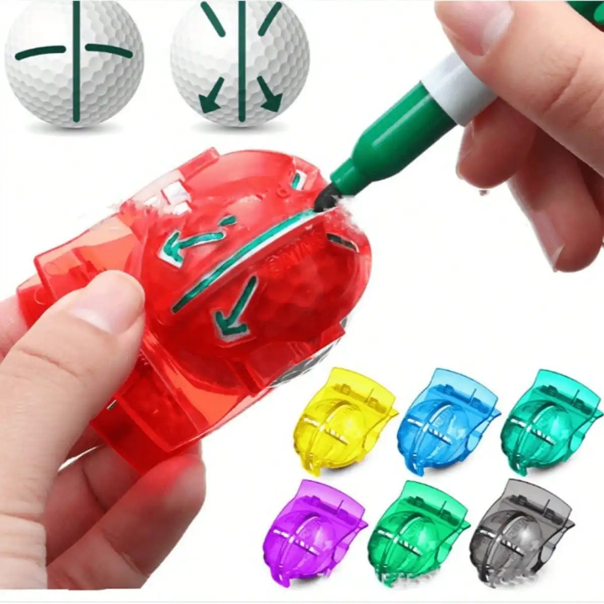 1pcs Golf ball marking tool, a golf ball alignment template tool used to mark the ball line
1pcs Golf ball marking tool, a golf ball alignment template tool used to mark the ball line