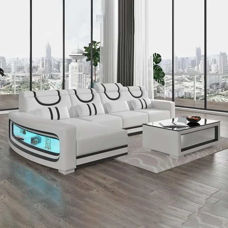 Upgrade Your Living Room with MINGDIBAO Italian Genuine Leather Sofa - 2 Colors Combination, LED Light & Soft Cushions
Upgrade Your Living Room with MINGDIBAO Italian Genuine Leather Sofa - 2 Colors Combination, LED Light & Soft Cushions