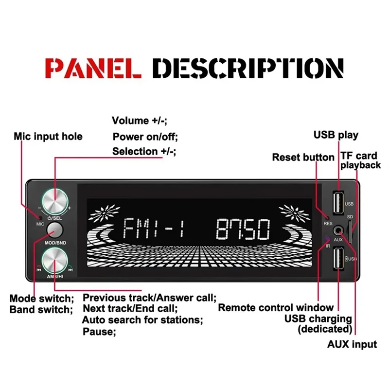 1Din MP3 автомобильный радиоприемник аудио стерео FM AUX входной приемник Bluetooth мультимедийный авторадиоплеер автомобильный усилитель высокой мощности
1Din MP3 автомобильный радиоприемник аудио стерео FM AUX входной приемник Bluetooth мультимедийный авторадиоплеер автомобильный усилитель высокой мощности