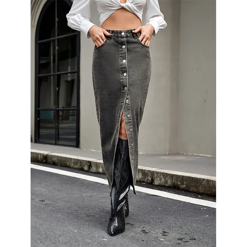 Winter Women's Clothing Long Skirt Y2k Clothes Cuteore Jiri Kei Women Skirt Denim Multi Button Front Vintage Streetwear Style
Winter Women's Clothing Long Skirt Y2k Clothes Cuteore Jiri Kei Women Skirt Denim Multi Button Front Vintage Streetwear Style