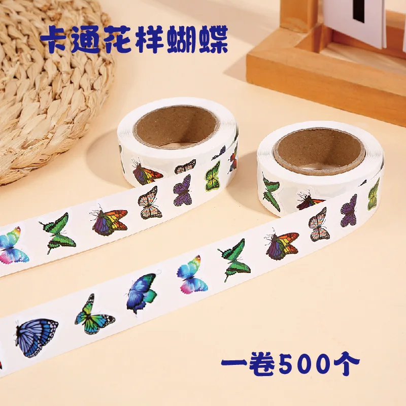 500pcs/Roll Cycle Colorful Fancy Butterfly Cartoon Sealing Stickers DIY PVC Laptop Decals Decoration Reward Gift Toy
500pcs/Roll Cycle Colorful Fancy Butterfly Cartoon Sealing Stickers DIY PVC Laptop Decals Decoration Reward Gift Toy