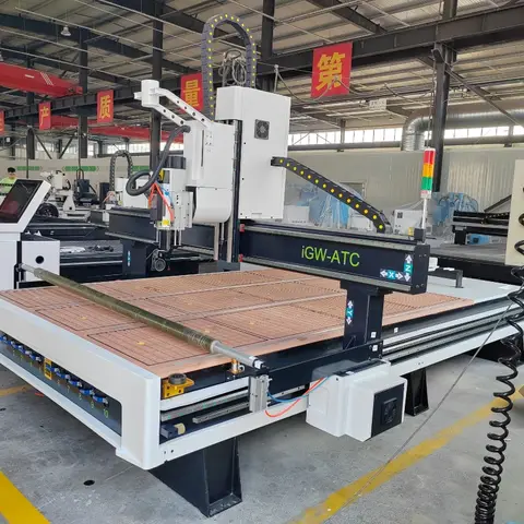 Intelligent CNC 1325 Four-Axis Engraving Machine with 180-Degree Rotating Spindle for Furniture and Cabinet Making