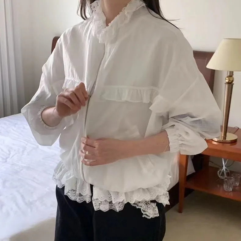 SuperAen Korean New Summer Lace Splicing Dark Pattern Sunscreen Clothing Casual Jacket Women
SuperAen Korean New Summer Lace Splicing Dark Pattern Sunscreen Clothing Casual Jacket Women