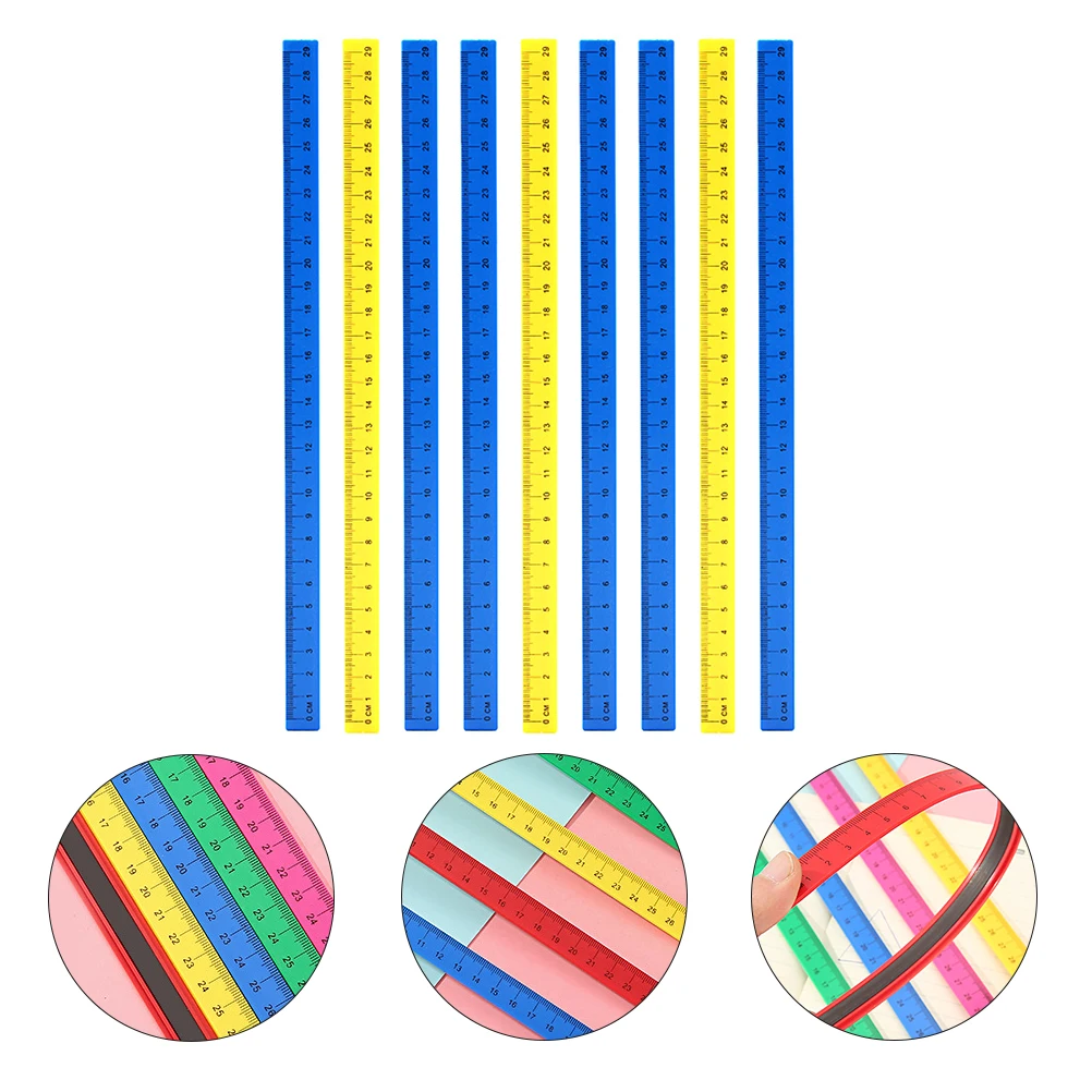 9 pcs Magnetic Colorful Plastic Flexible Measuring Flexible Measuring Ruler Tools Straight Rulers R om Colors Office Accessories
9 pcs Magnetic Colorful Plastic Flexible Measuring Flexible Measuring Ruler Tools Straight Rulers R om Colors Office Accessories