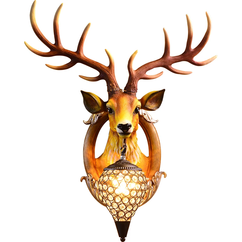 Staircase entrance wall-mounted antler lamp European restaurant door lamp
Staircase entrance wall-mounted antler lamp European restaurant door lamp